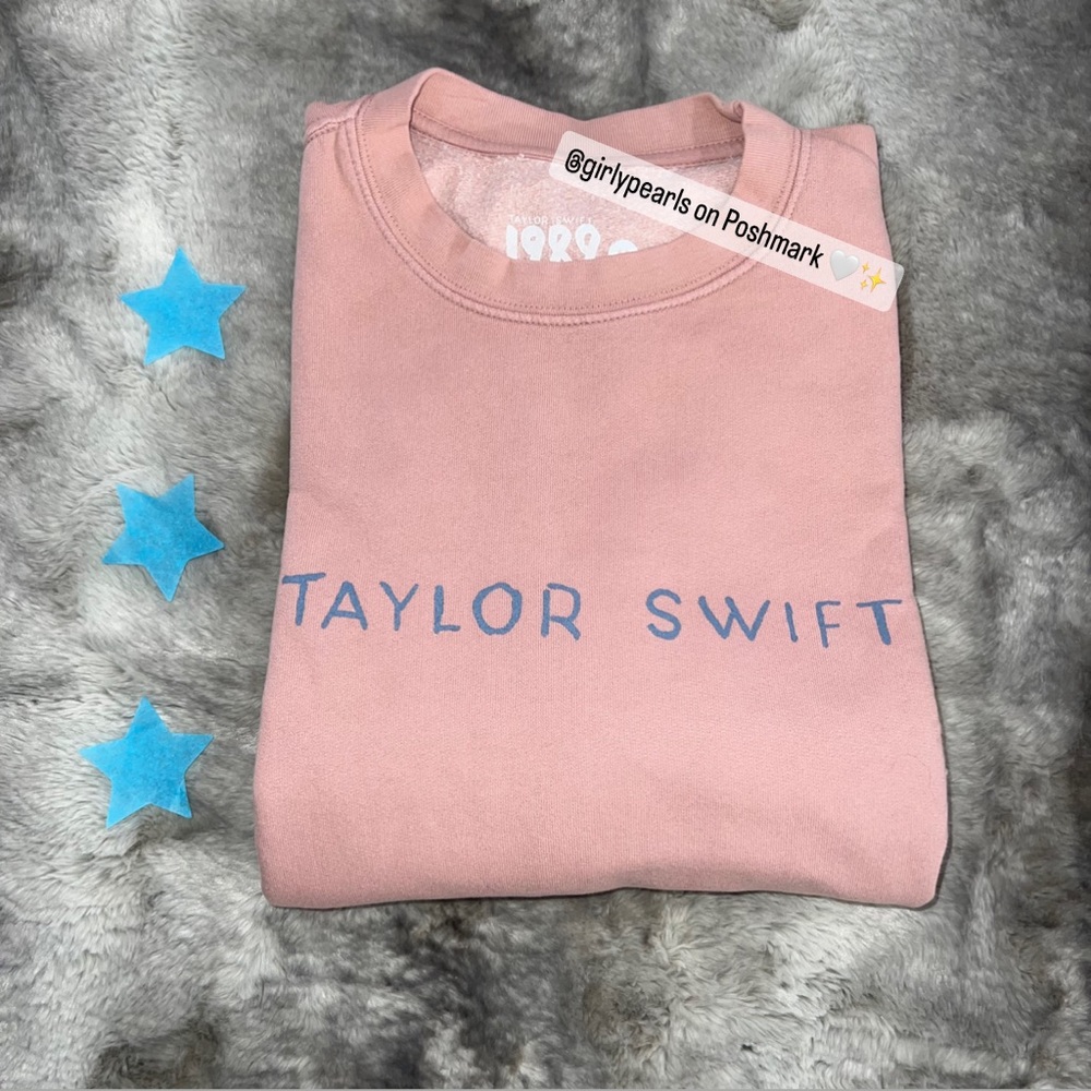 Official Taylor Swift 1989 (Taylor’s Version) Pink Crewneck Sweatshirt New